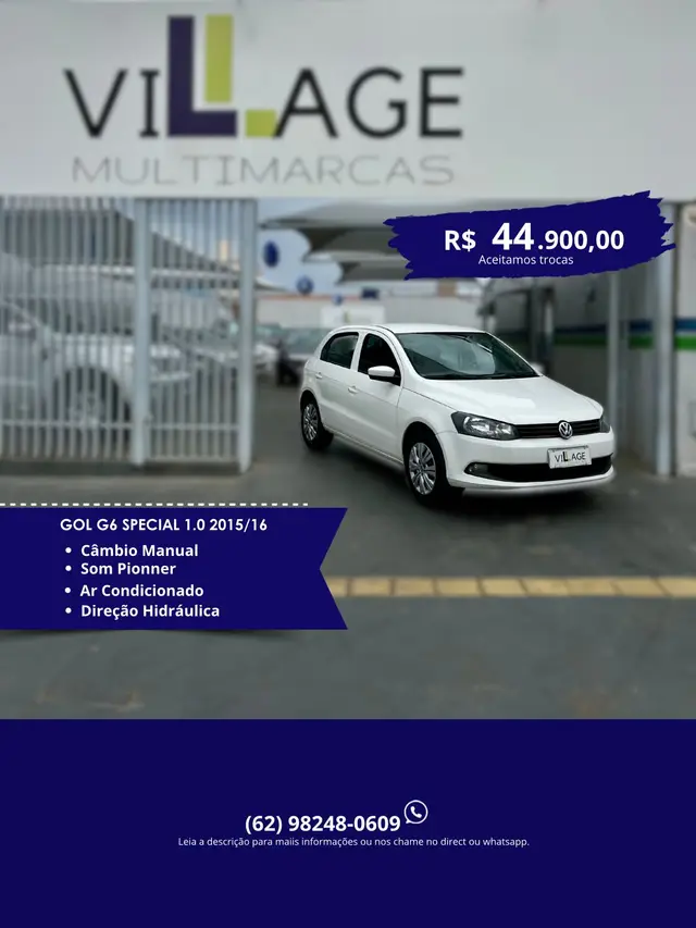 Carro Volkswagen Gol 2016 1.0 TEC Special (Flex) 4p