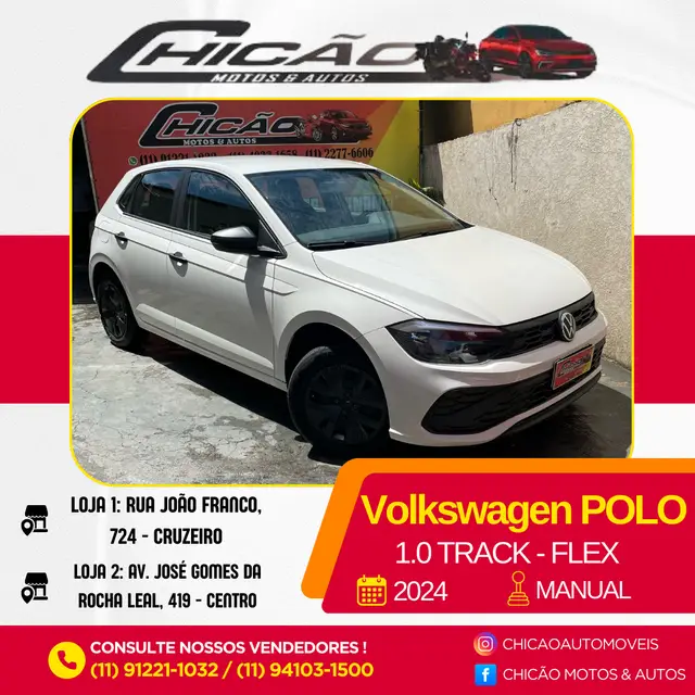 Carro Volkswagen Polo 2024 Track 1.0 Flex 12V 5p