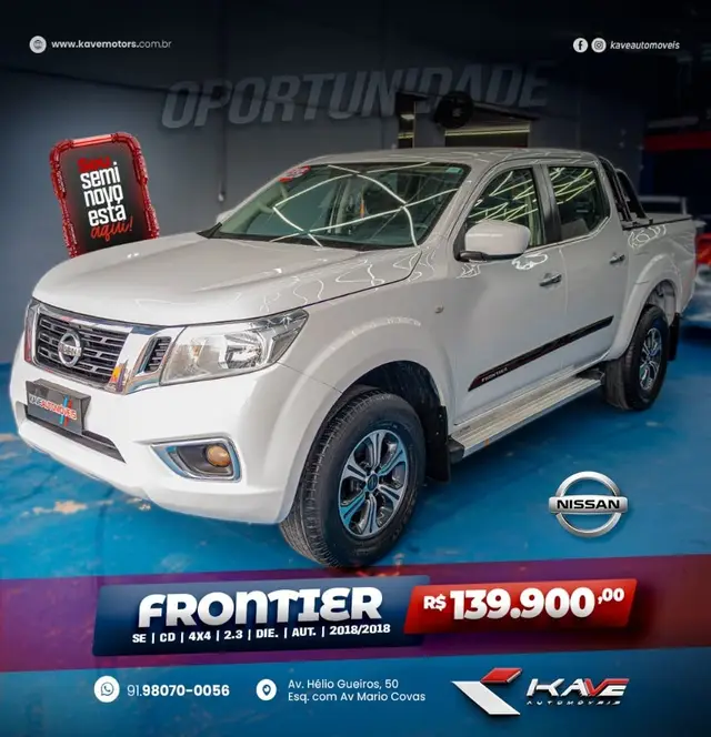 Carro Nissan Frontier 2018 2.3 TD CD SE 4x4 (Aut)