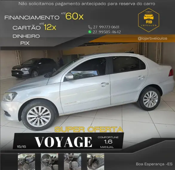 Carro Volkswagen Voyage 2015 1.6 VHT Comfortline