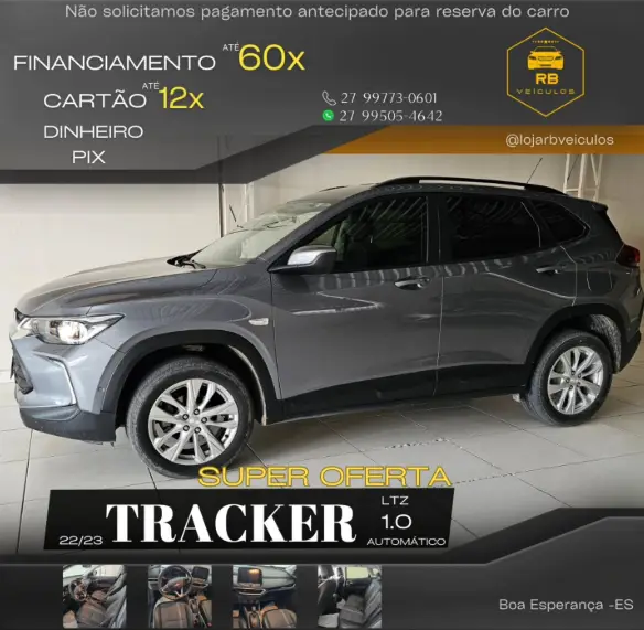 Carro Chevrolet Tracker 2023 LTZ 1.0 Turbo (Aut.)
