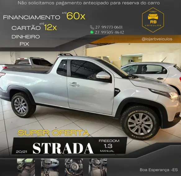 Carro Fiat Strada 2021 Freedom 1.3 CS (Flex)