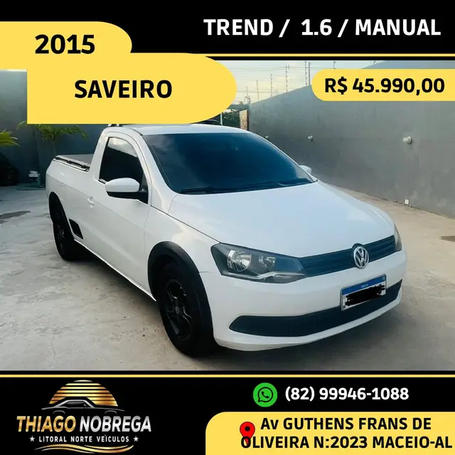 Carro Volkswagen Saveiro 2015 Trendline 1.6 MSI CS (Flex)