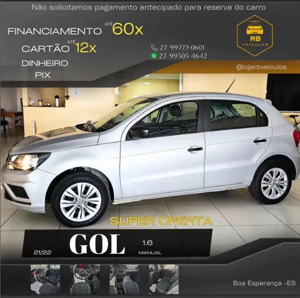 Carro Volkswagen Gol 2022 1.6 (Flex)
