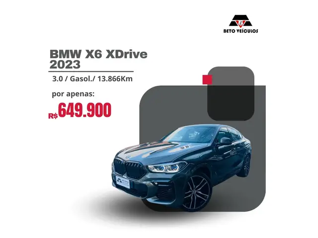 Carro BMW X6 2023 xDrive40i M Sport 3.0 Turbo (Aut.)