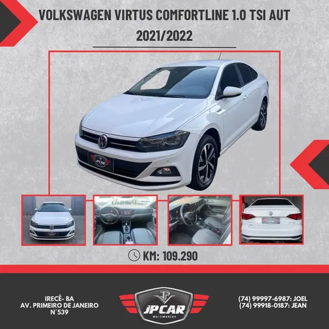 Carro Volkswagen Virtus 2022 1.0 200 TSI Comfortline (Flex) (Aut)