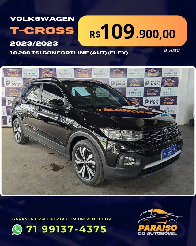 Carro Volkswagen T-Cross 2023 1.0 200 TSI Comfortline (Aut) (Flex)