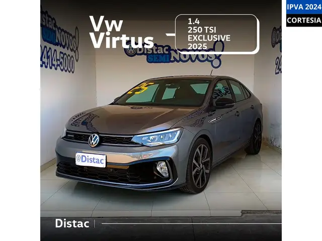 Carro Volkswagen Virtus 2025 Exclusive 250 TSI 1.4