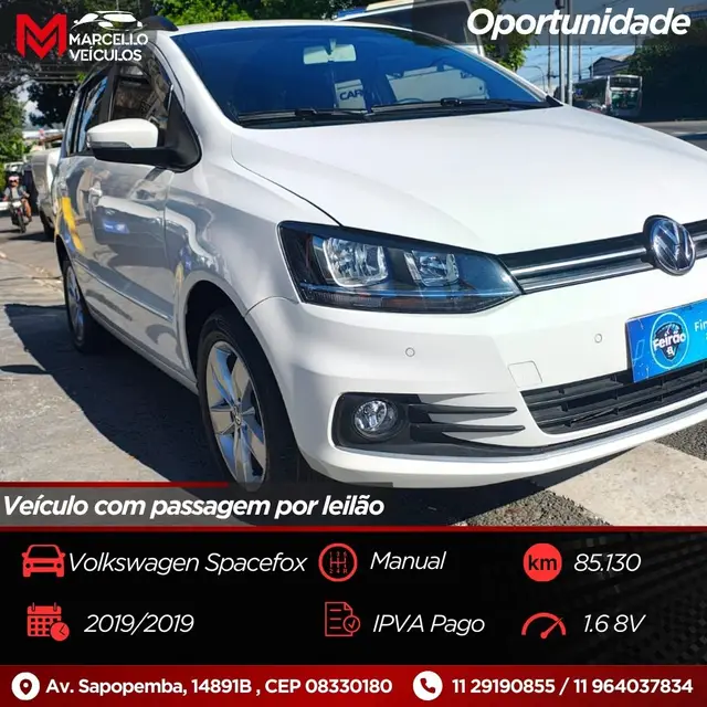 Carro Volkswagen SpaceFox 2019 1.6 MSI Trendline (Flex)