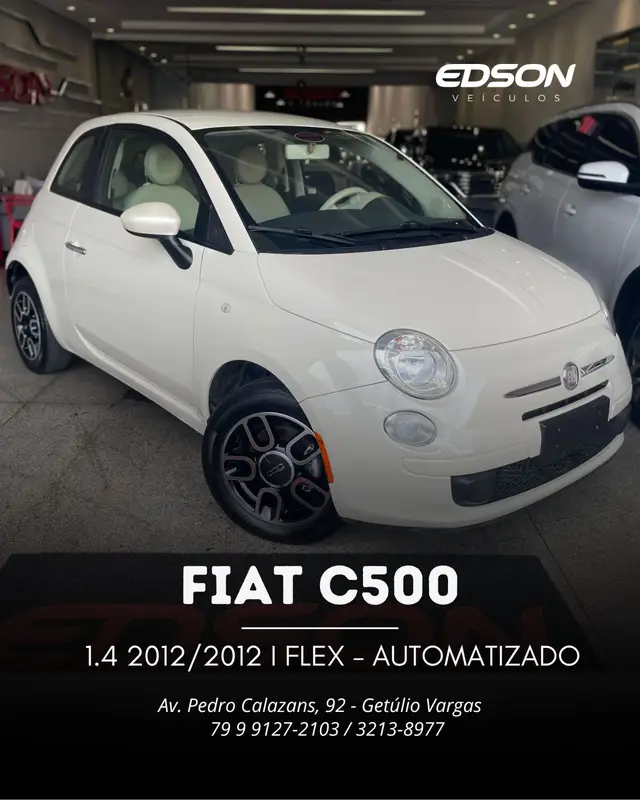 Carro Fiat 500 2012 Cult Dualogic 1.4 8V