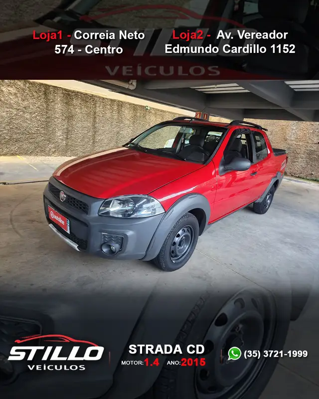 Carro Fiat Strada 2015 Working 1.4 (Flex) (Cabine Dupla)