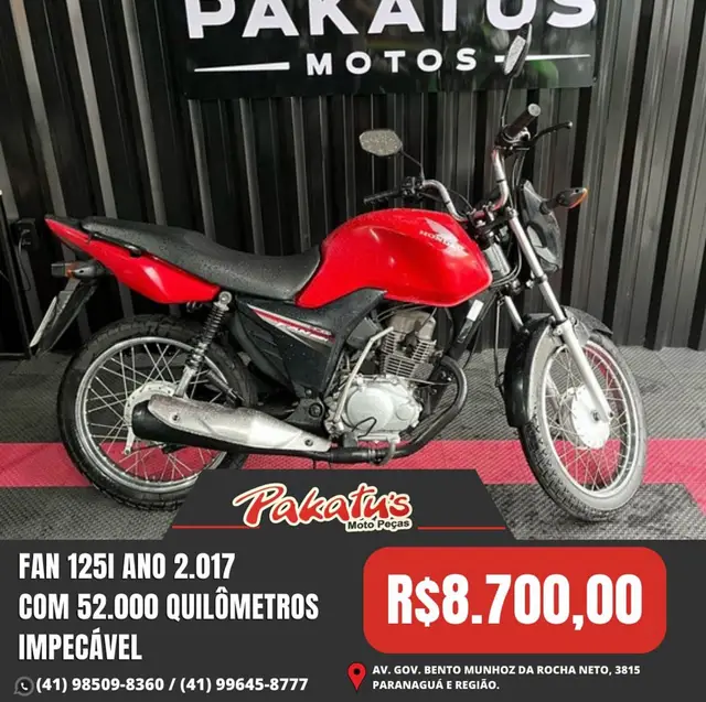Moto Honda CG 125 2017 Fan KS