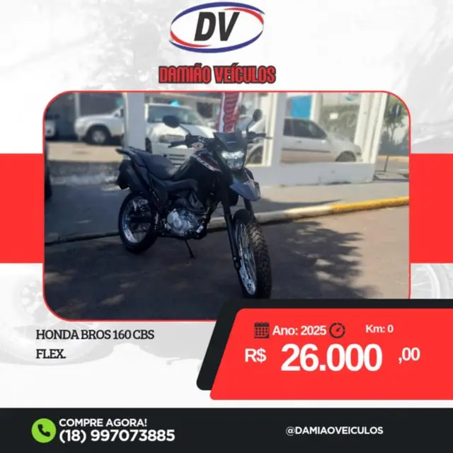 Carro Honda NXR 160 2025 Bros Flex