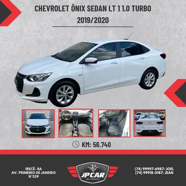 Carro Chevrolet Onix Plus 2020 1.0 LT Turbo (Flex)