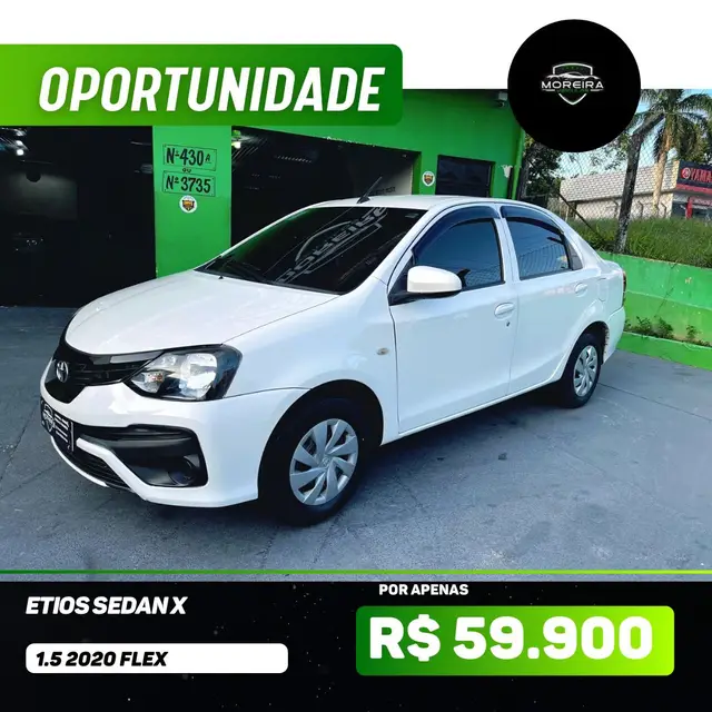 Carro Toyota Etios Sedan 2020 X 1.5 (Flex)