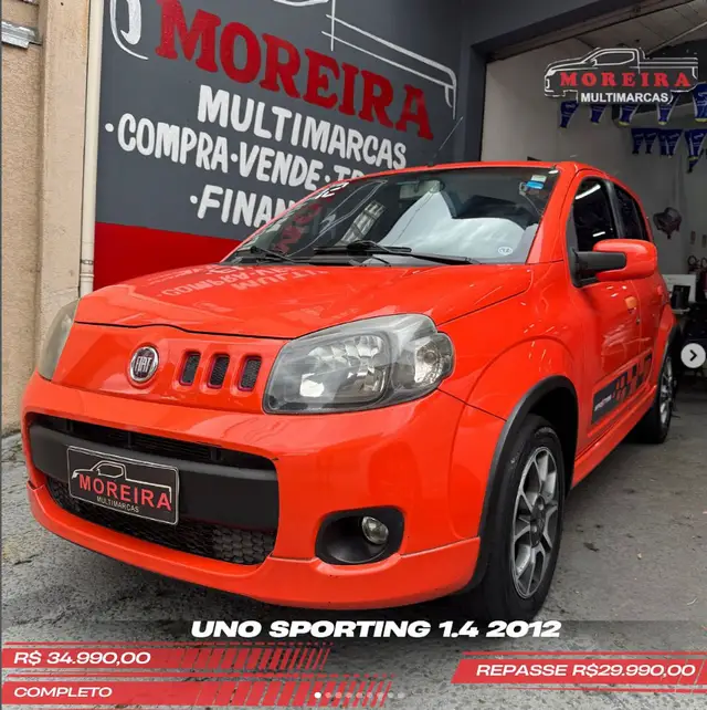 Carro Fiat Uno 2012 Sporting 1.4 8V (Flex) 4p
