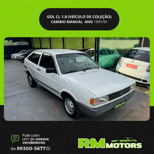 Carro Volkswagen Gol 1991 CL 1.8