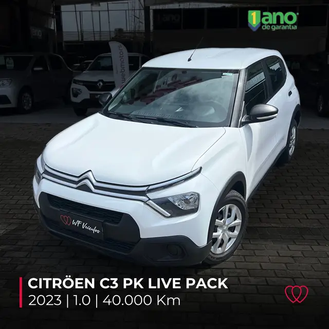 Carro Citroën C3 2023 Live Pack 1.0 (Flex)