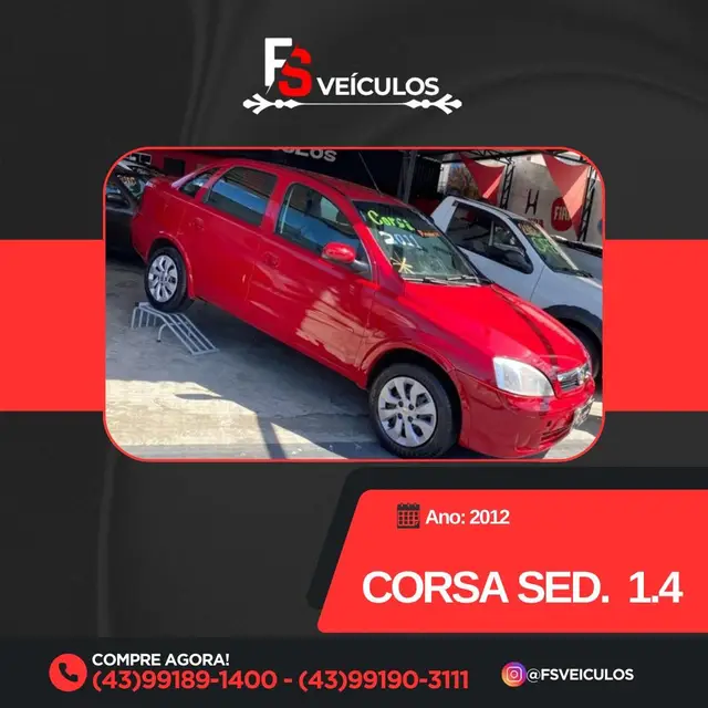 Carro Chevrolet Corsa Sedan 2012 Premium 1.4 (Flex)