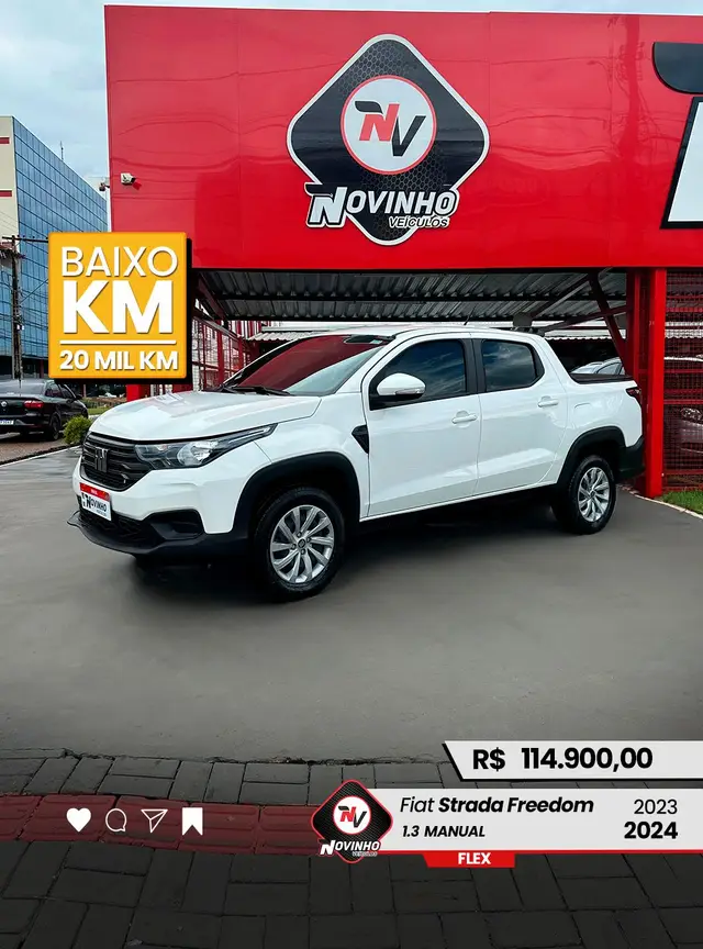 Carro Fiat Strada 2024 Freedom 1.3 Flex 8V CD