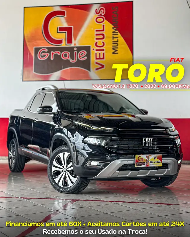 Carro Fiat Toro 2022 Volcano 1.3