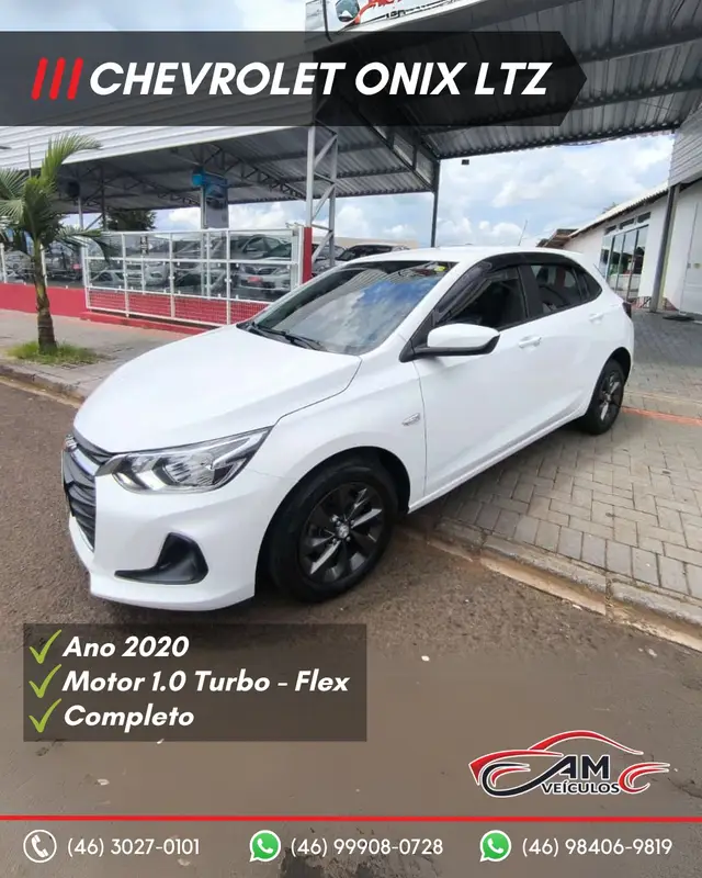 Carro Chevrolet Onix 2020 LTZ 1.0 Turbo (Flex)