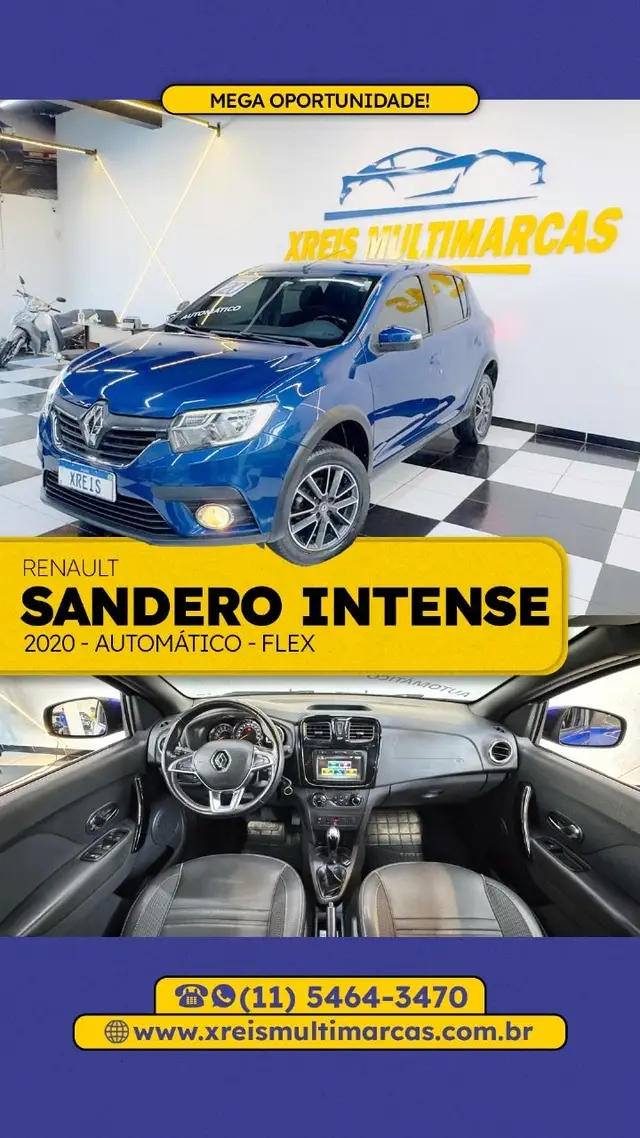 Carro Renault Sandero 2020 Intense 1.6 16V SCe (Aut) (Flex)