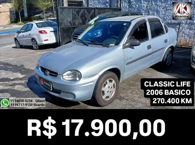 Carro Chevrolet Classic 2006 Corsa Sedan  Life 1.0 (Flex)