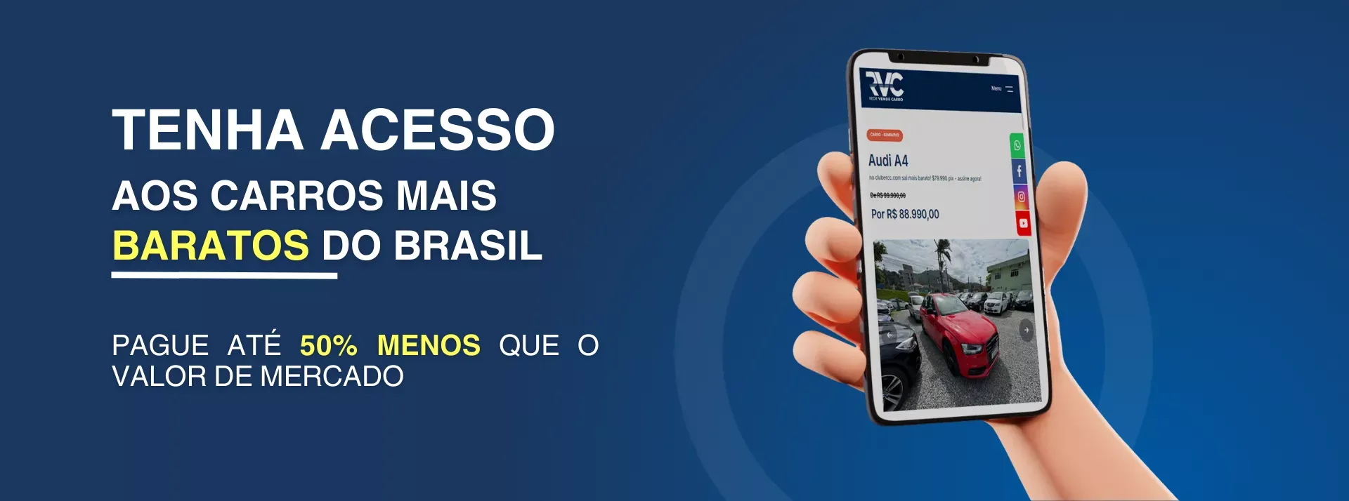 Fachada da loja Veículos à venda em RCC Rede Compra Carro  - Itajaí - SC | Mobiauto