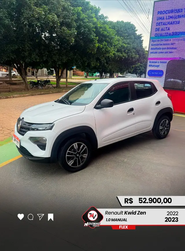 Carro Renault Kwid 2023 Zen 1.0 12v SCe (Flex)