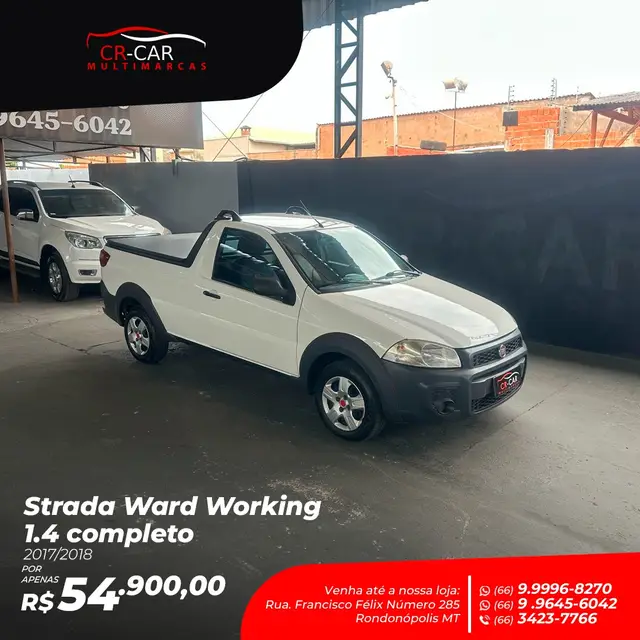 Carro Fiat Strada 2018 Hard Working 1.4 (Flex) (Cabine Simples)