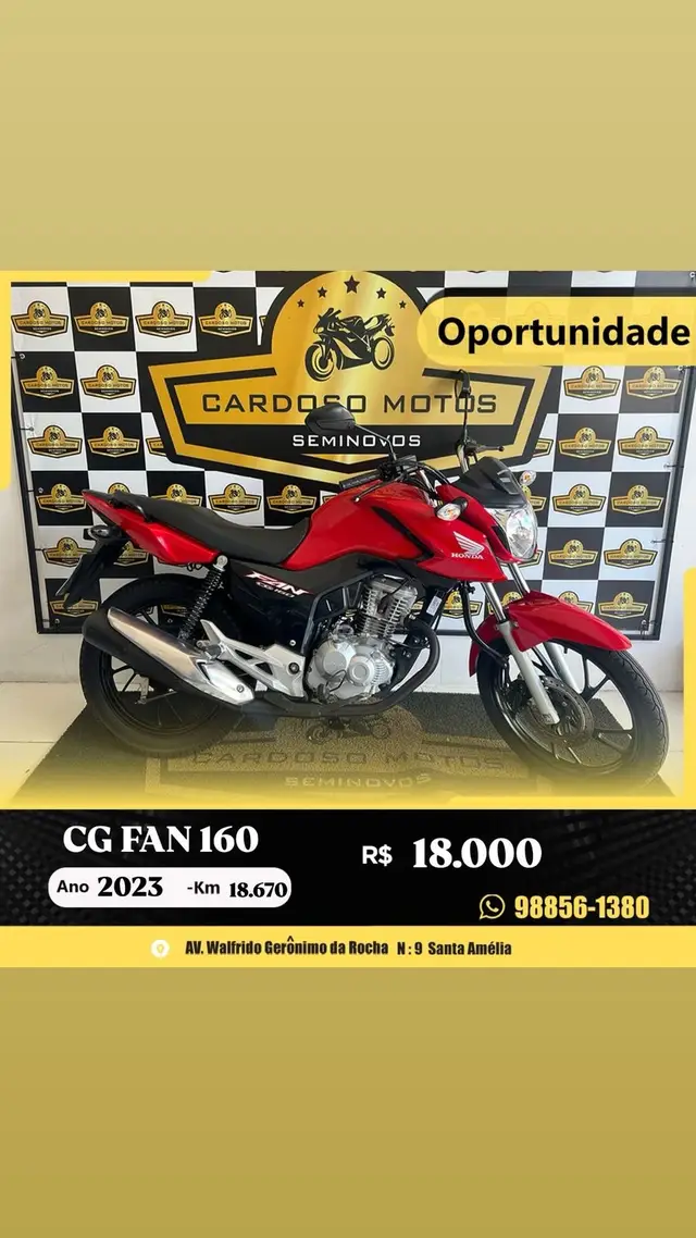 Carro Honda CG 160 2023 Fan