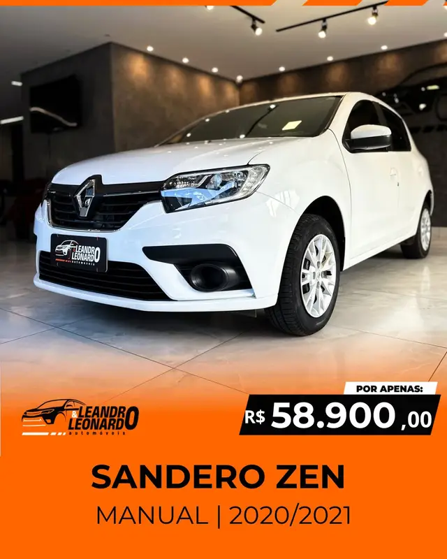 Carro Renault Sandero 2021 Zen 1.6 16V SCe (Flex)