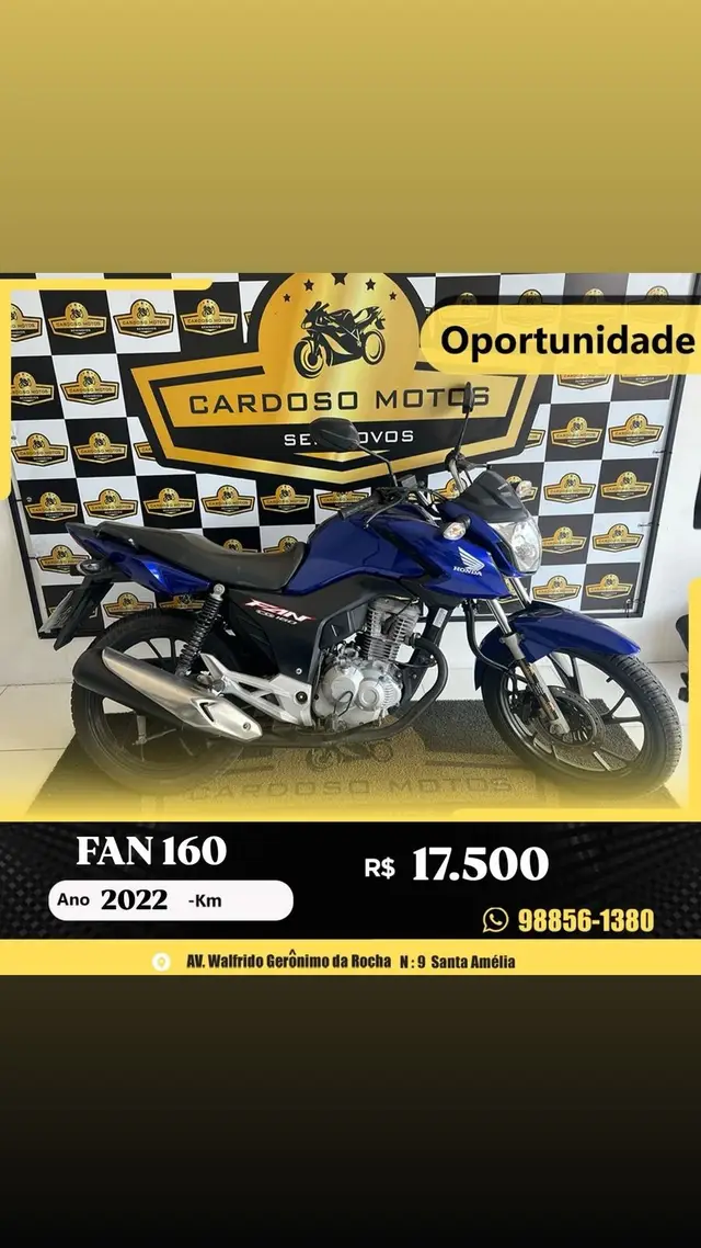 Carro Honda CG 160 2022 Fan