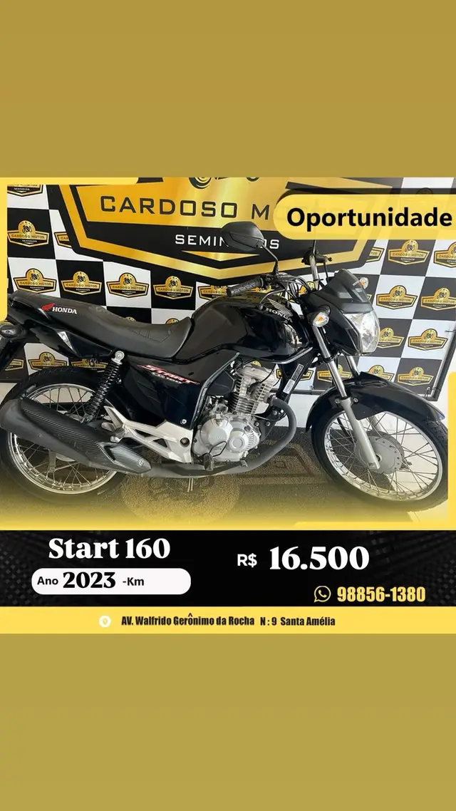 Moto Honda CG 160 2023 Start