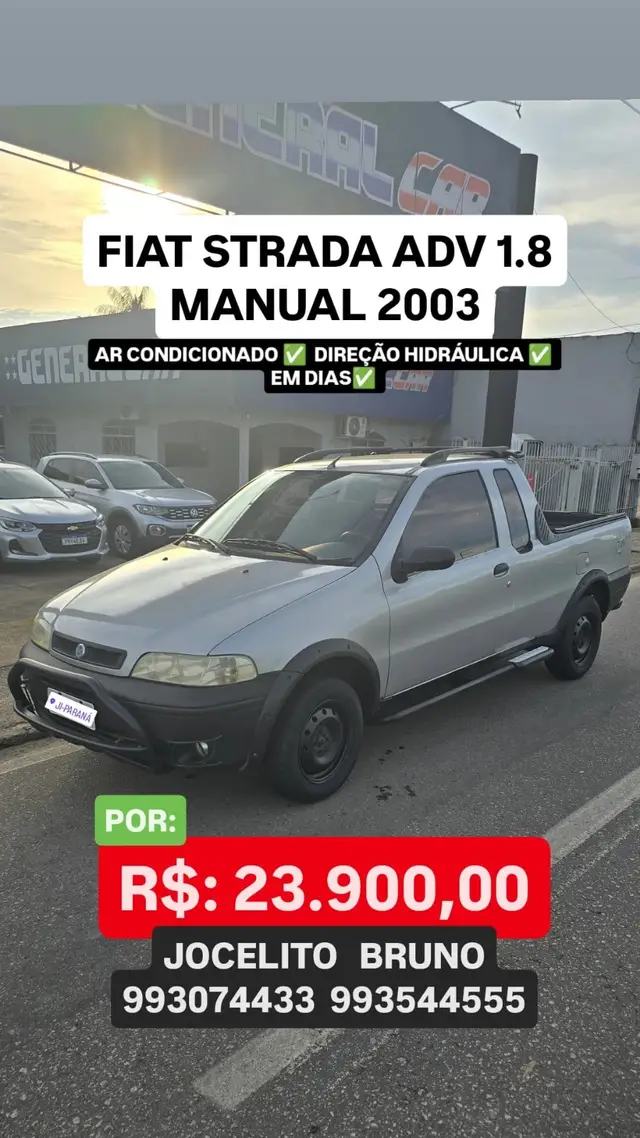 Carro Fiat Strada 2003 Adventure 1.8 8V (Cabine Estendida)