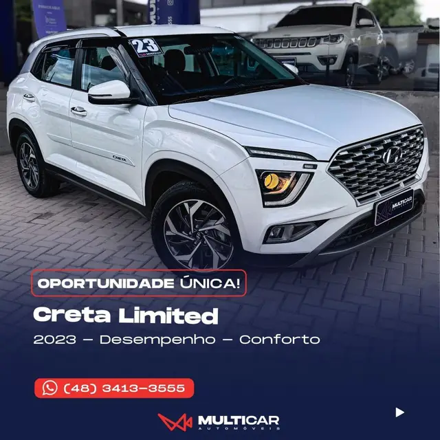 Carro Hyundai Creta 2023 Limited 1.0 Turbo (Aut) (Flex)