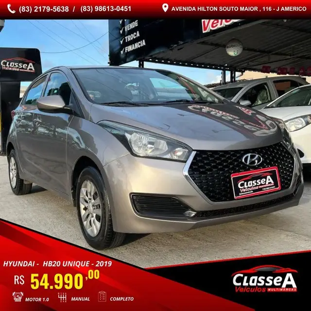 Carro Hyundai HB20 2019 1.0 Unique (Flex)