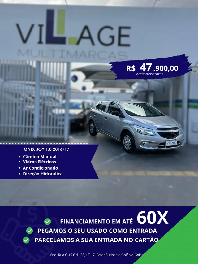 Carro Chevrolet Onix 2017 1.0 Joy SPE/4