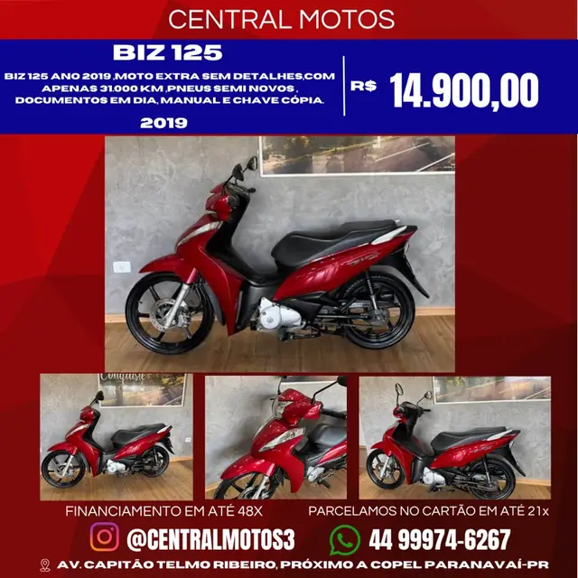 Moto Honda Biz 125i 2019 Flex