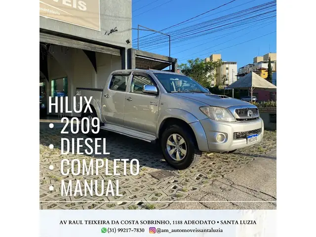 Carro Toyota Hilux Cabine Dupla 2009 Hilux SRV 4X4 3.0 (cab dupla) (aut)