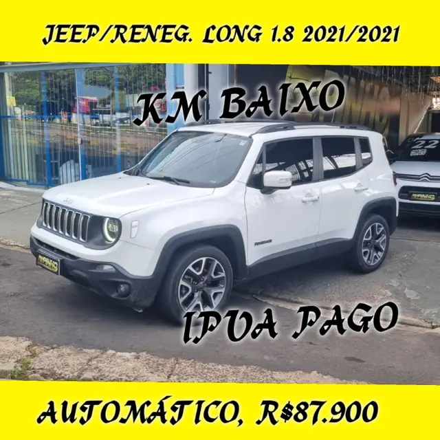 Carro Jeep Renegade 2021 Longitude 1.8 4x2 (Aut) (Flex)