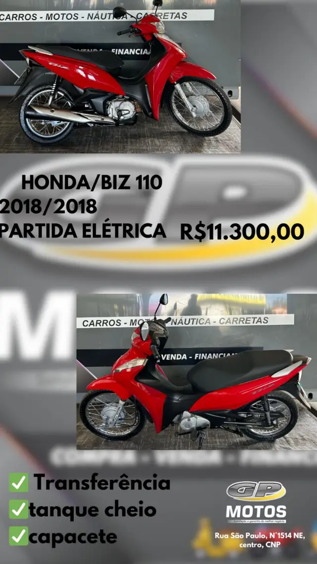 Carro Honda Biz 110i 2018 BIZ 110i