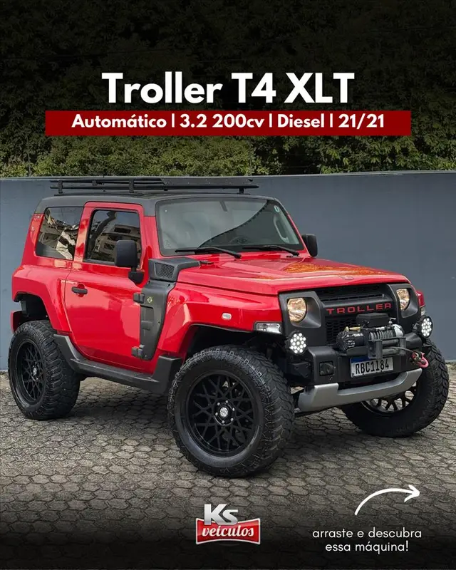 Carro Troller T4 2021 T-4 4x4 3.2 Tdi Cap.Rígida Die. Aut.