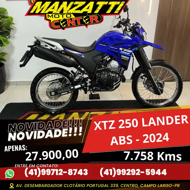 Carro Yamaha XTZ 250 Lander 2024 ABS