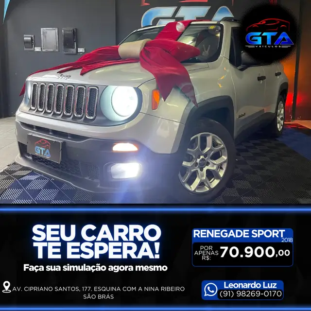Carro Jeep Renegade 2018 Sport 1.8 4x2 (Flex)
