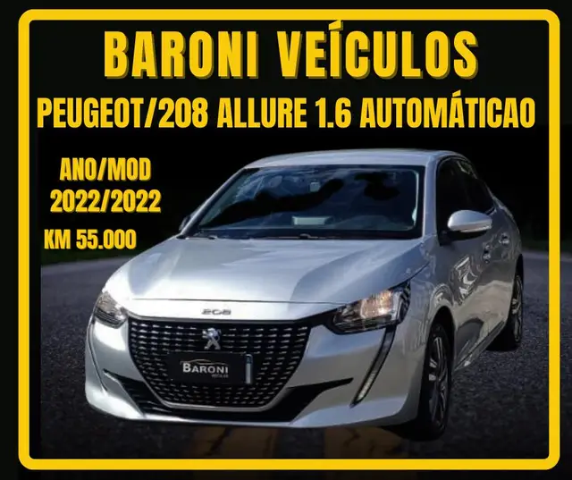 Carro Peugeot 208 2022 Allure 1.6 (Flex) (Aut)