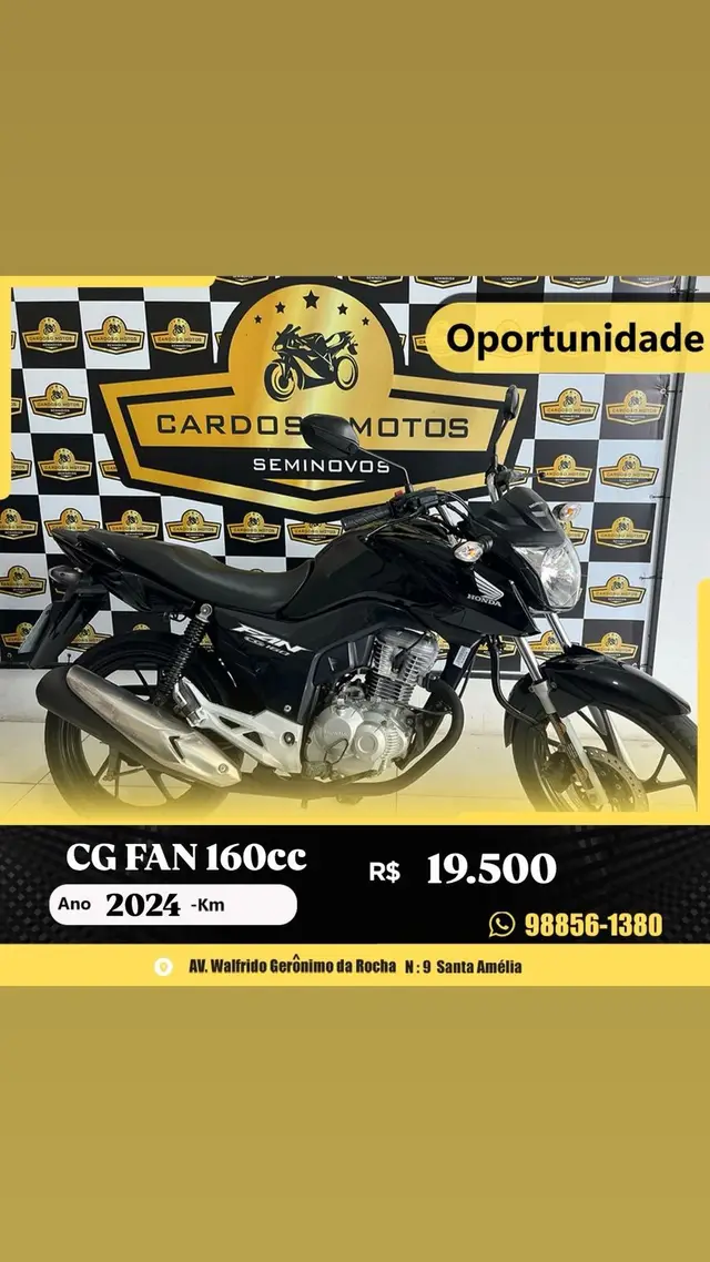 Moto Honda CG 160 2024 Fan