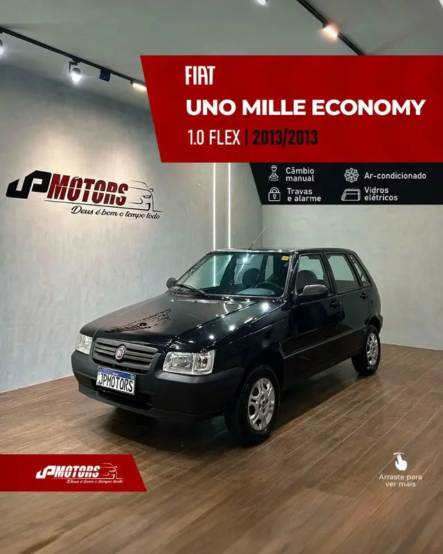 Carro Fiat Uno Mille 2013 Fire Economy 1.0 (Flex) 2p