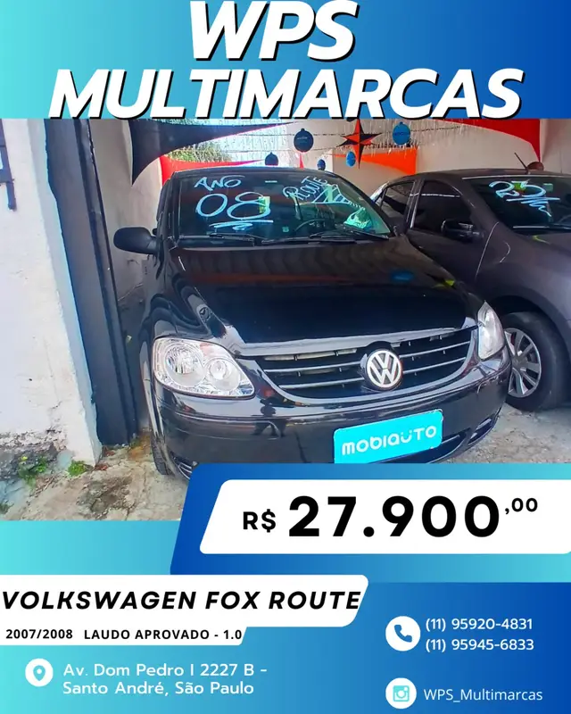 Carro Volkswagen Fox 2008 Route 1.0 8V (Flex)